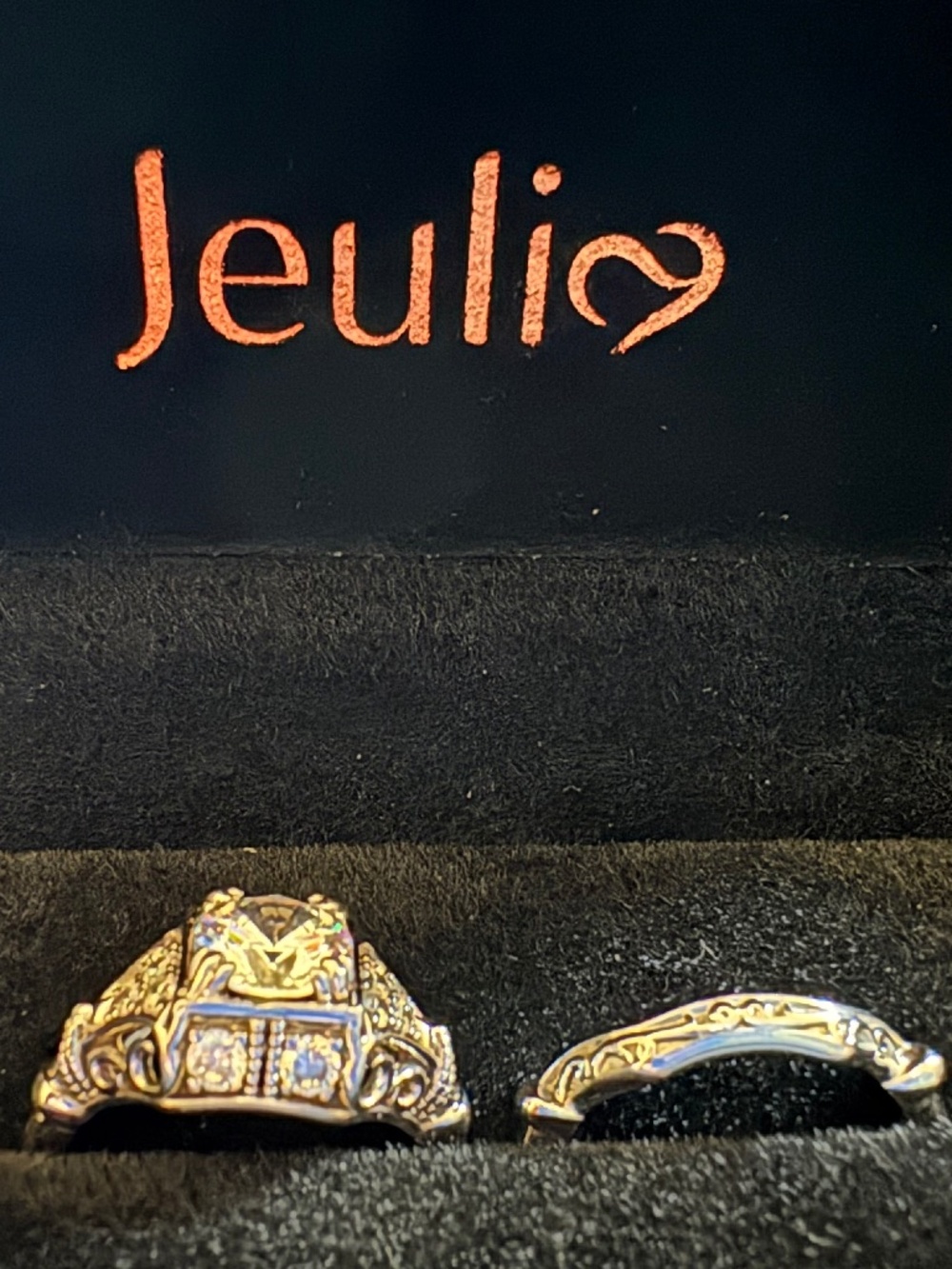 Sterling Wedding Ring Set